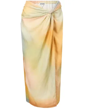 Pastel Clouds Porto Linen Skirt