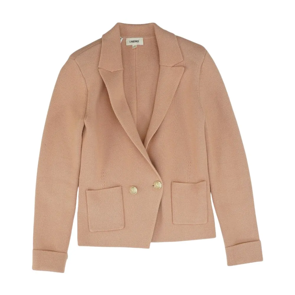 Peach Solid Blazer