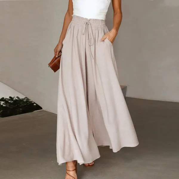 Perla - Plain wide-leg pants