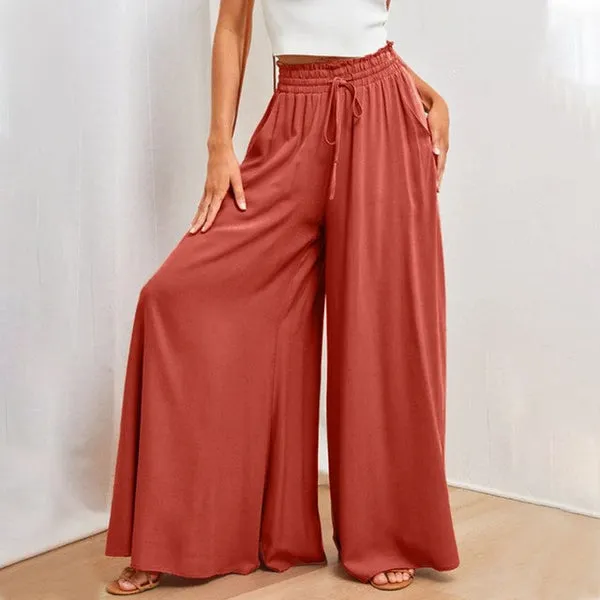 Perla - Plain wide-leg pants