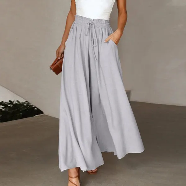 Perla - Plain wide-leg pants