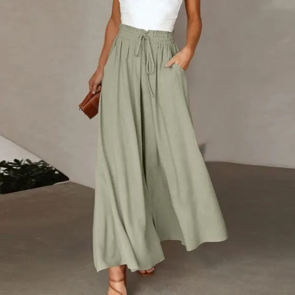 Perla - Plain wide-leg pants