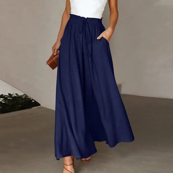 Perla - Plain wide-leg pants