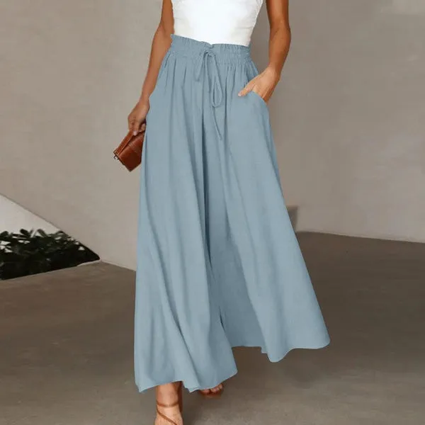 Perla - Plain wide-leg pants