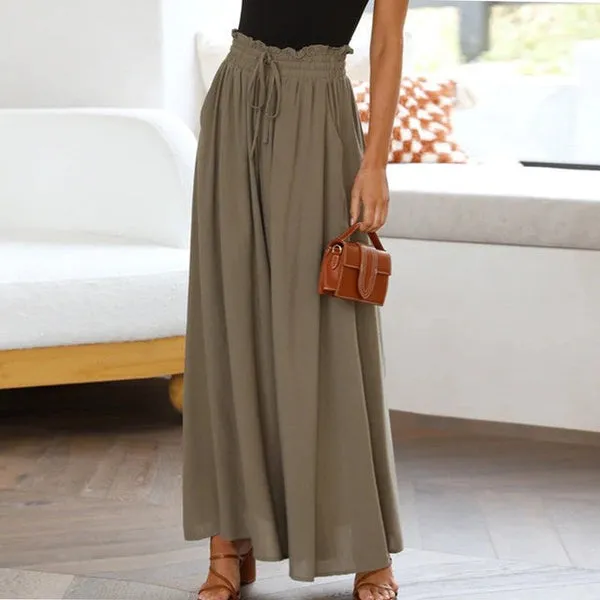 Perla - Plain wide-leg pants