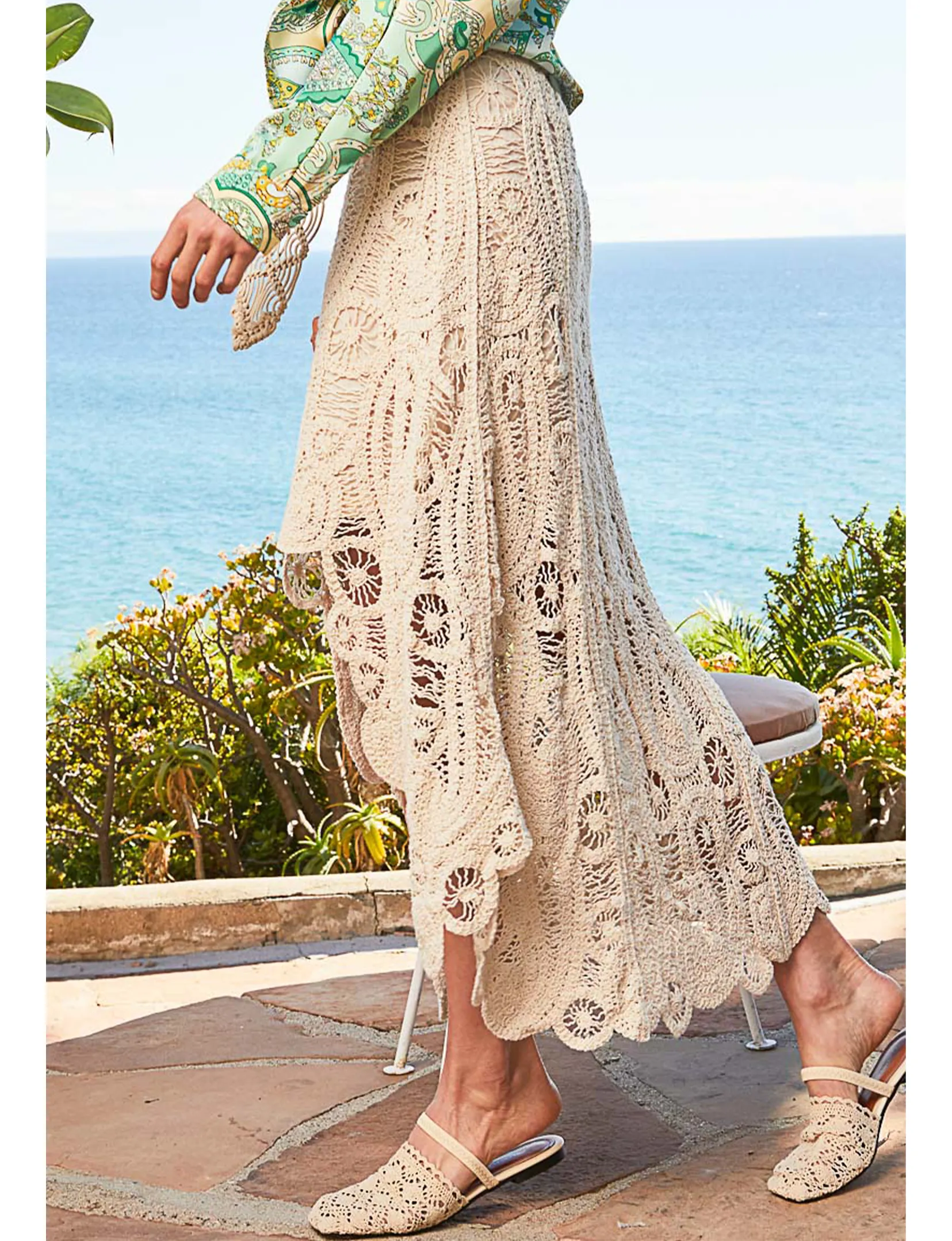 Peyton Belt Skirt, Natural