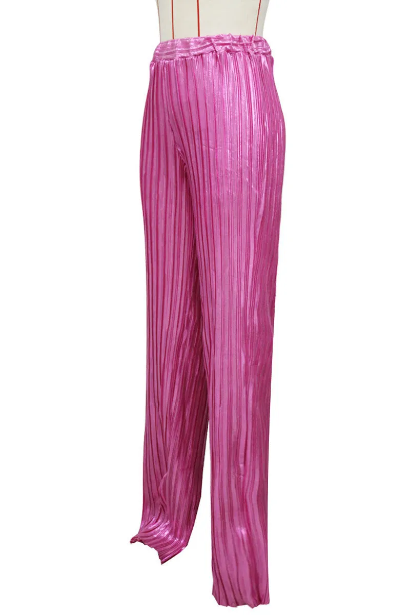 PH0203 Pleated Glitter Long Pants
