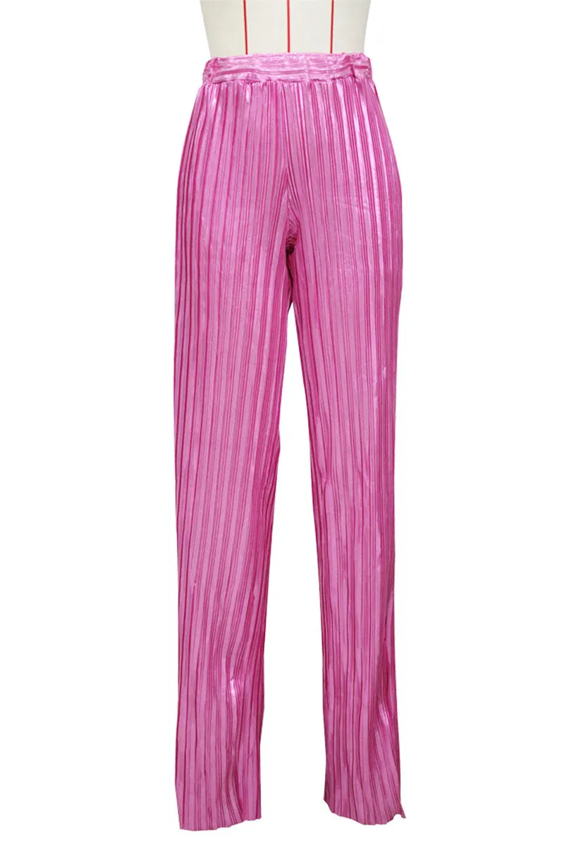 PH0203 Pleated Glitter Long Pants