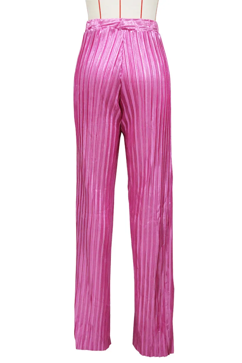 PH0203 Pleated Glitter Long Pants