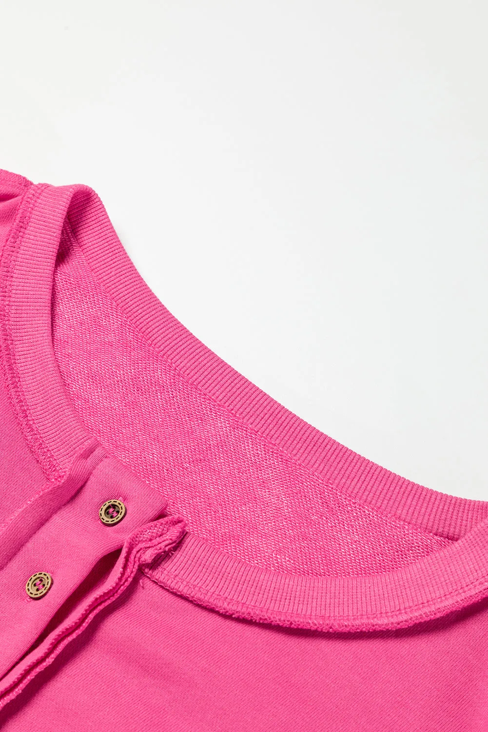 Pink Button Sweatshirt