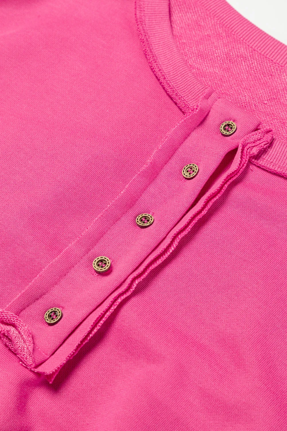 Pink Button Sweatshirt