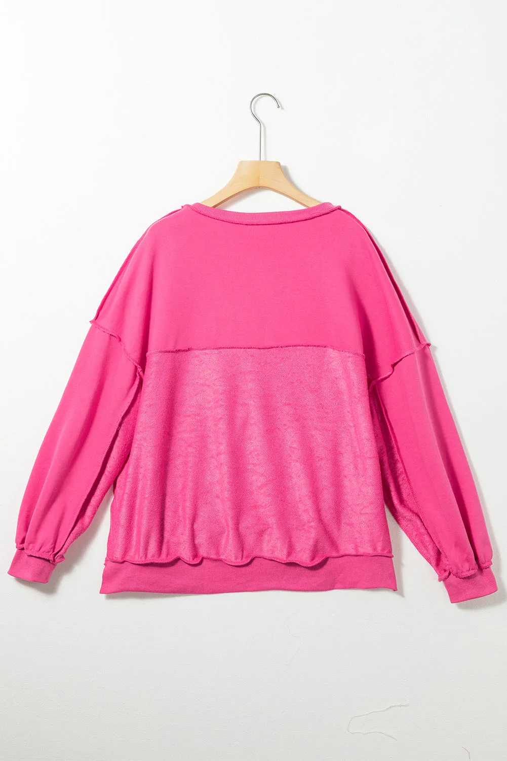 Pink Button Sweatshirt