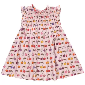 Pink Chicken || Girls Stevie Dress - Cloud Pink Cherry
