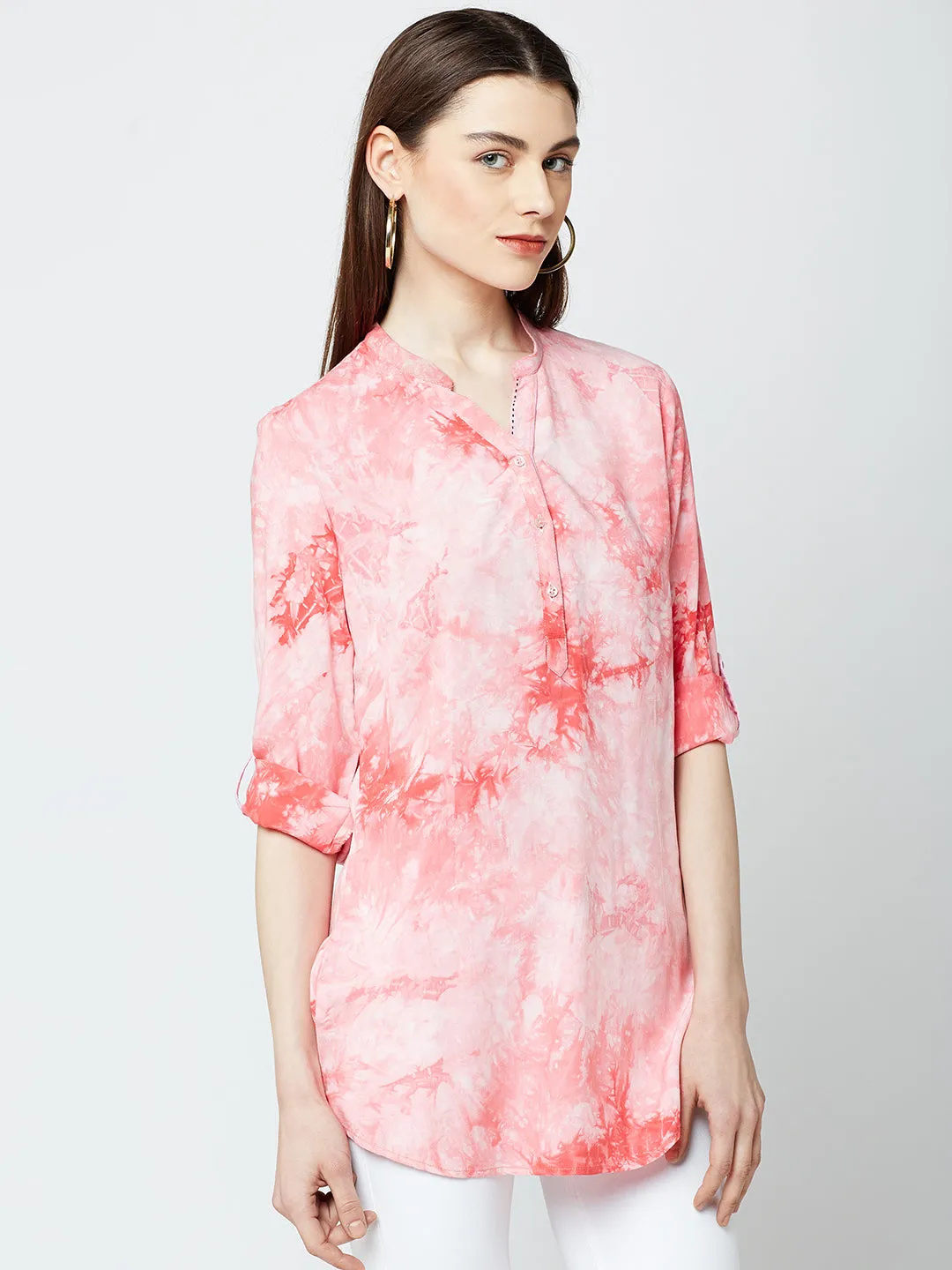 Pink Printed Tops