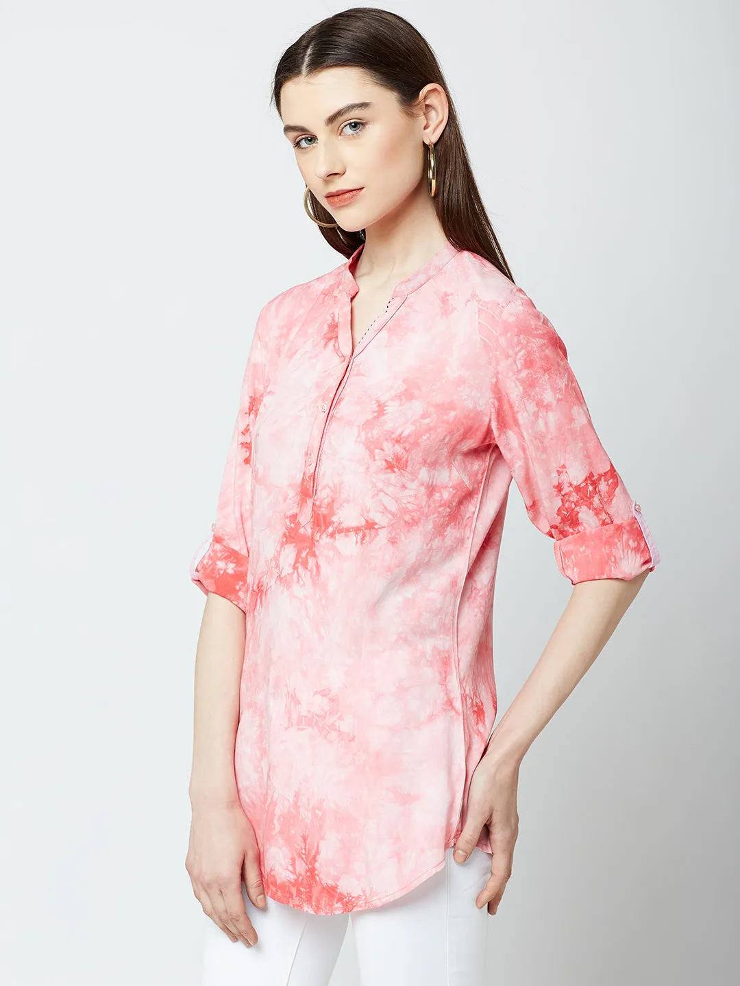 Pink Printed Tops