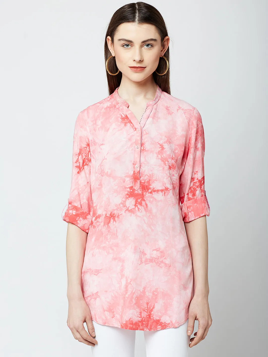 Pink Printed Tops