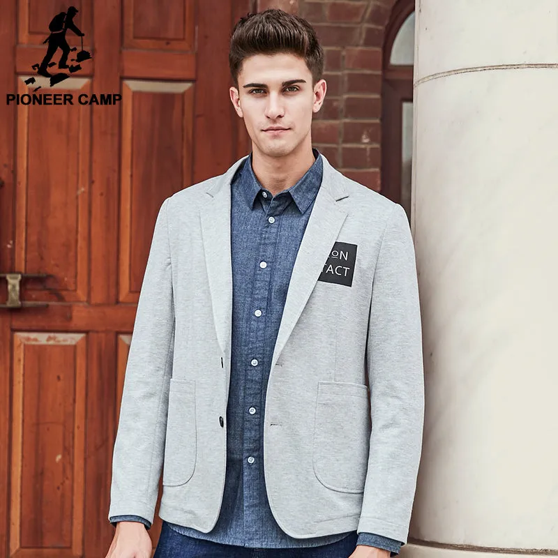Pioneer Camp brand clothing blazer men high quality fashion casual blazer masculino slim fit designer comfort suit men 699075