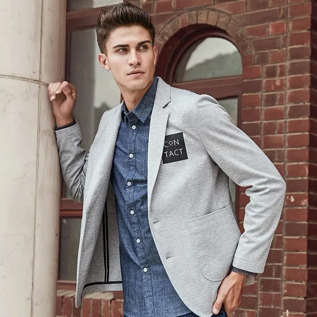 Pioneer Camp brand clothing blazer men high quality fashion casual blazer masculino slim fit designer comfort suit men 699075