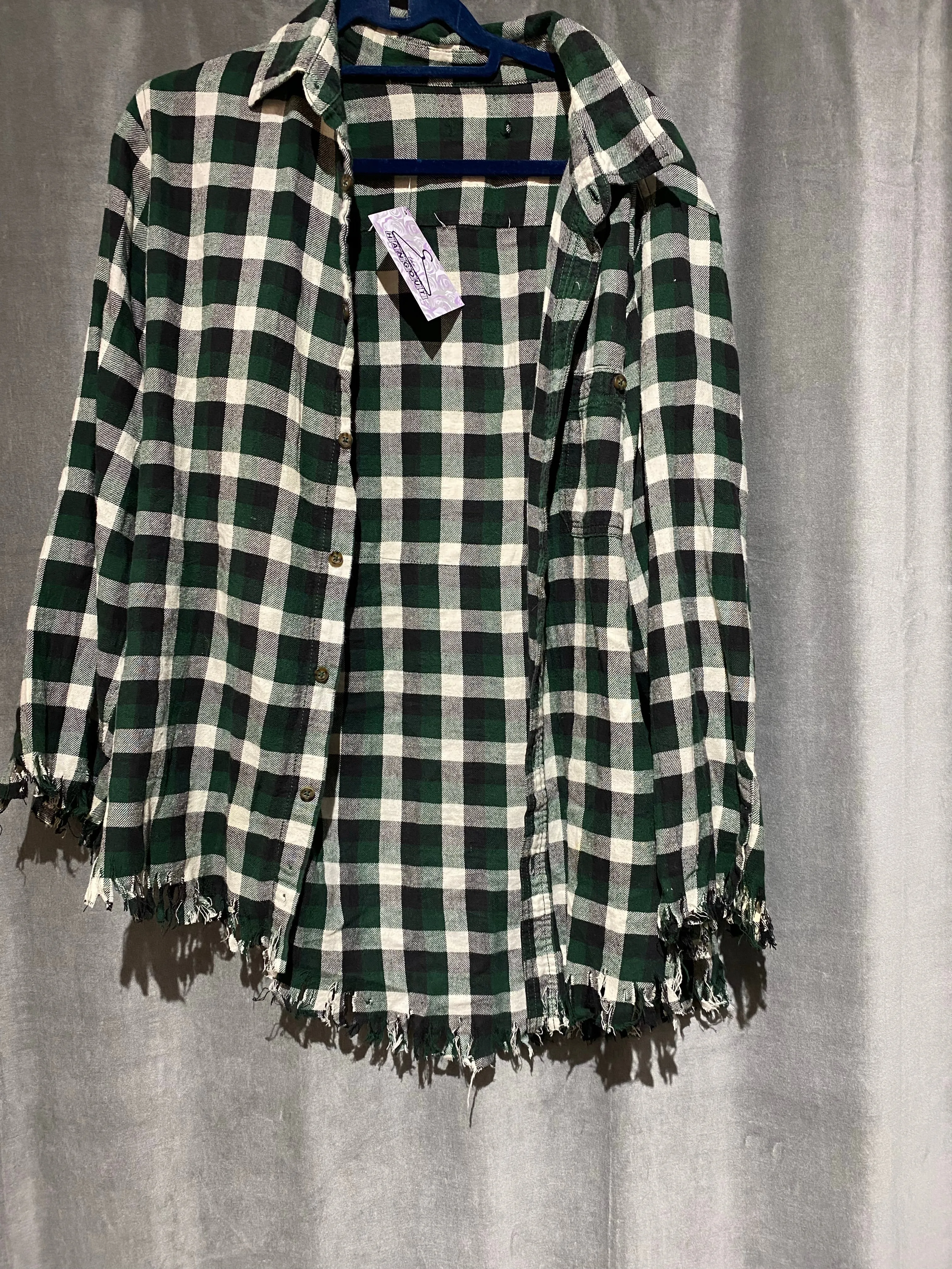Plaid Flannel Button Down Shirt 'BODEGA'
