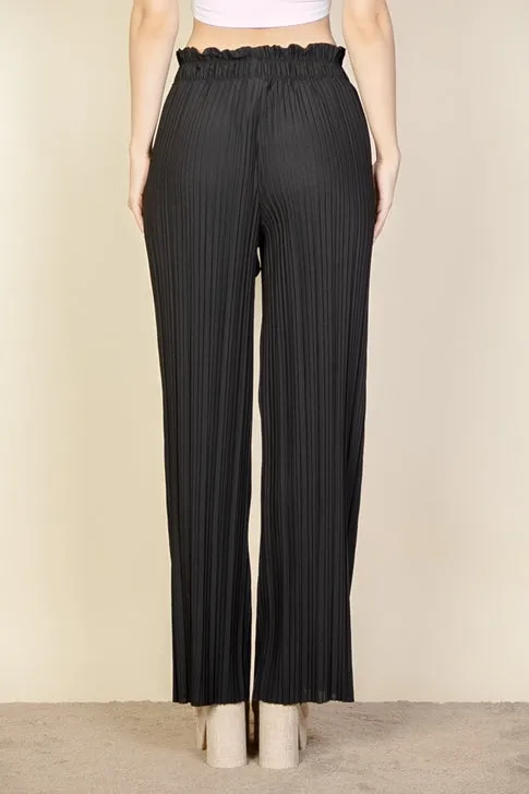 Pleated Stretch Black M