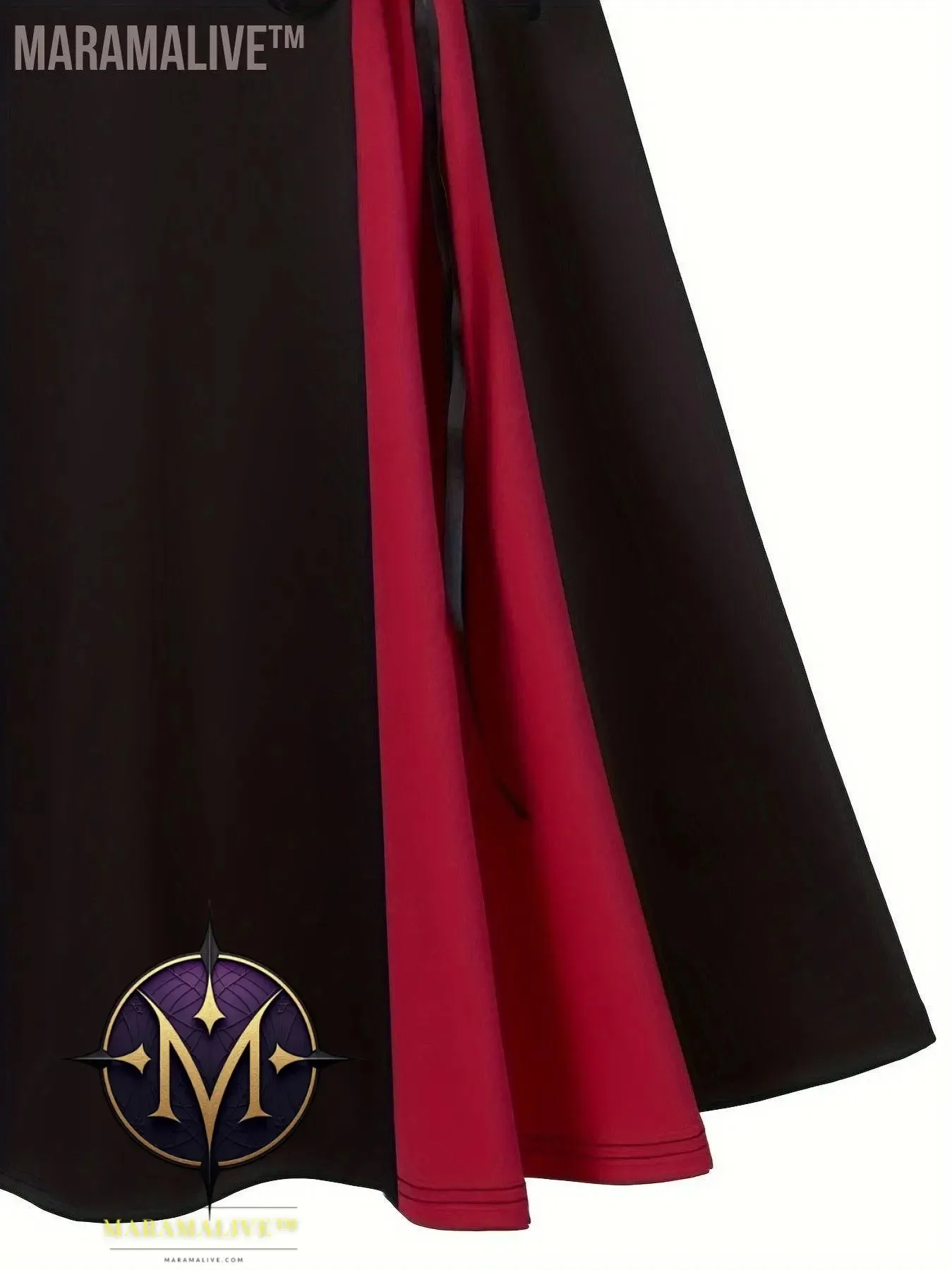 Plus Size Goth Skirt, Women's Plus Colorblock Grommet Lace Up Medium Stretch A-line Skirt