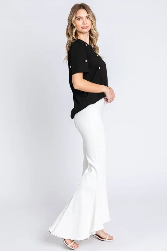 Plus Stretch Denim Pintuck Pleated Jeans