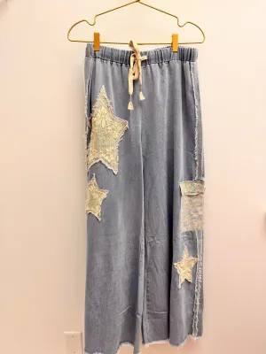 POL Denim Patch Pants
