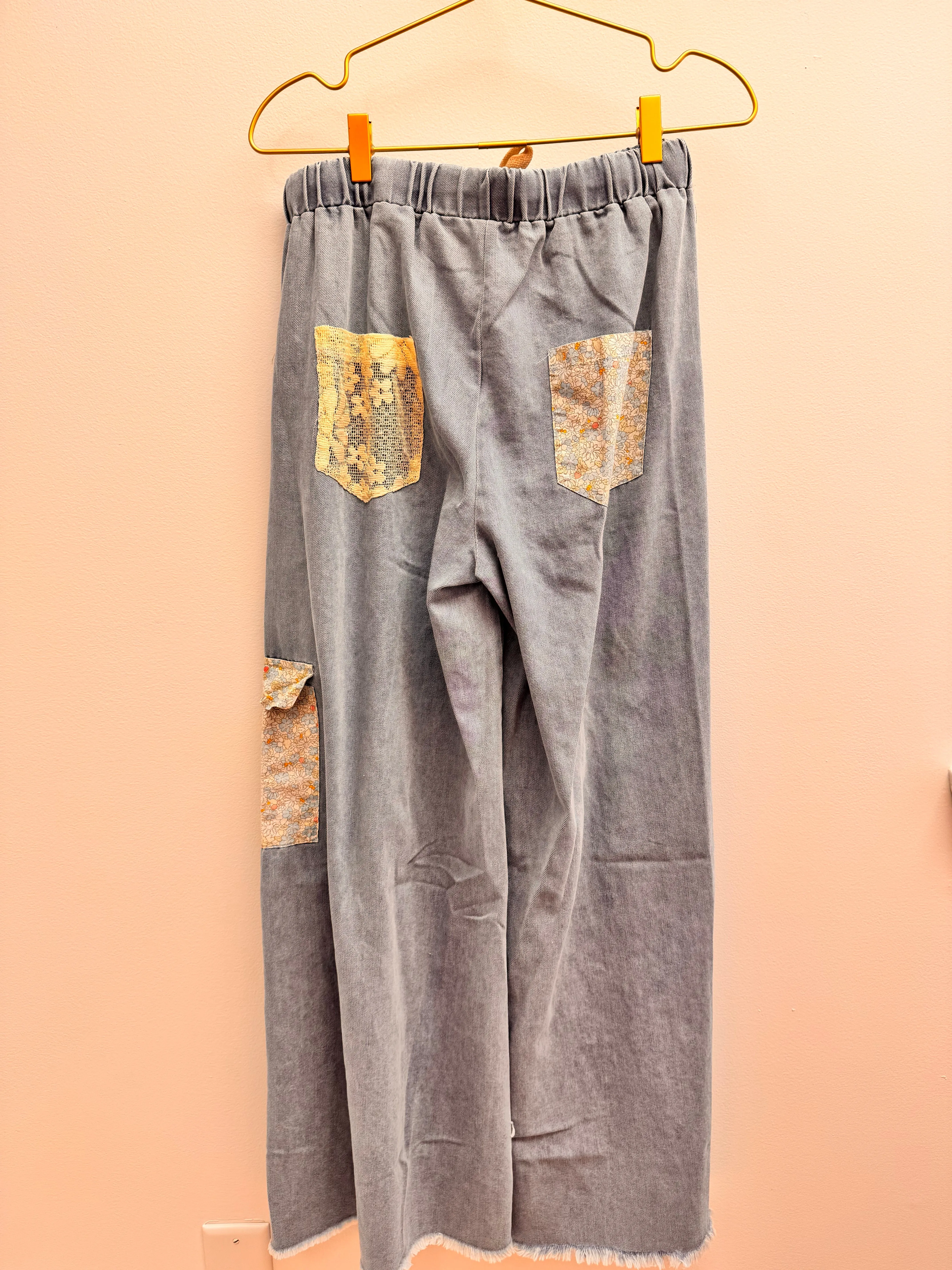 POL Denim Patch Pants