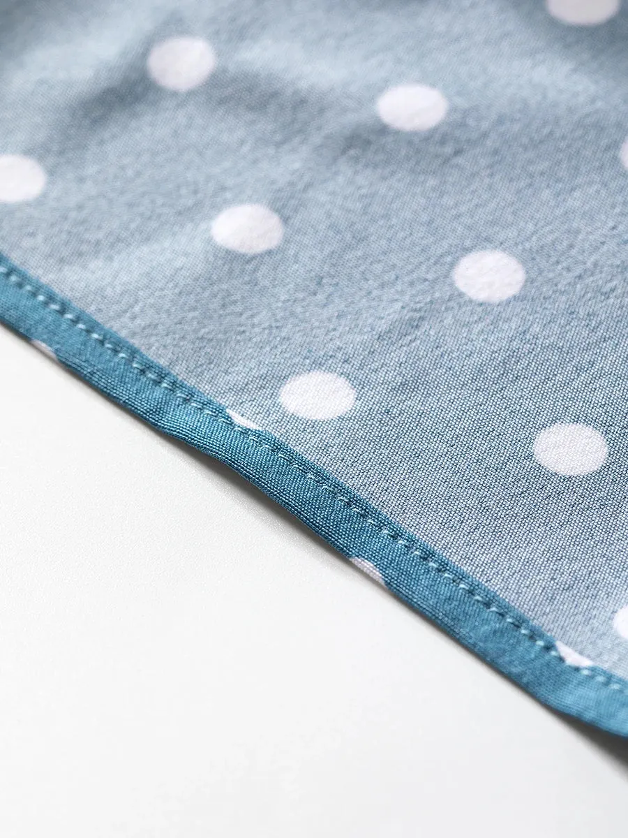 Polk Dot Print Midi Dress