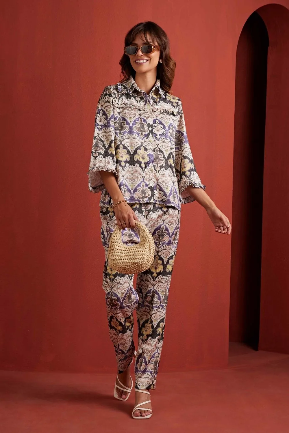 Posh Print Collar Co-ord Set