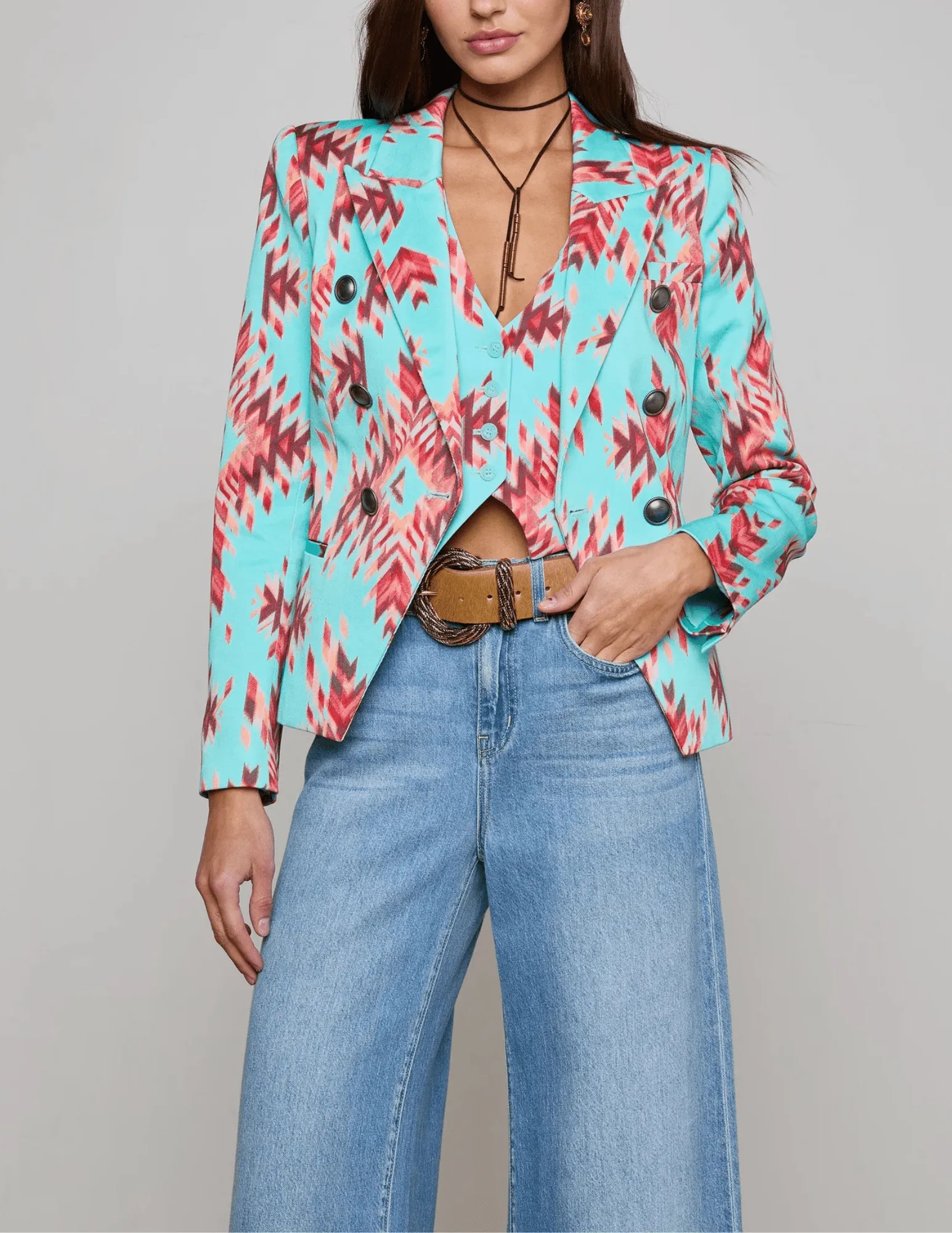PRE-ORDER-L'Agence Marie Slim-Fit Double Breasted Blazer