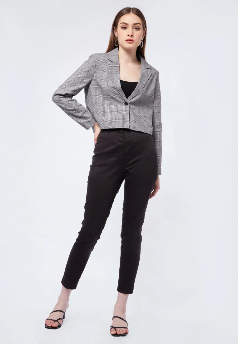 Printed Crop Blazer