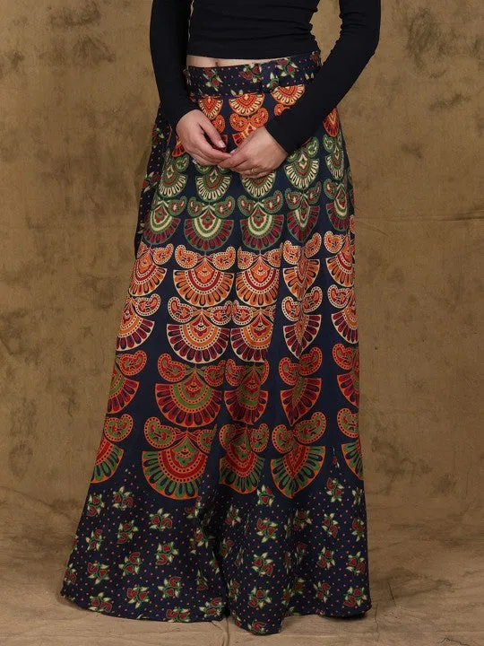 Printed Pure Cotton A-line Maxi Skirts