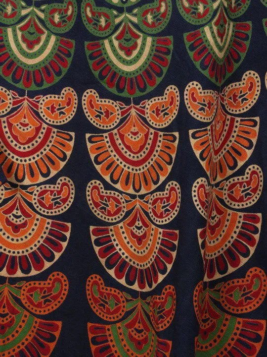 Printed Pure Cotton A-line Maxi Skirts
