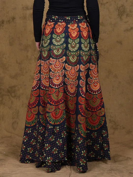 Printed Pure Cotton A-line Maxi Skirts
