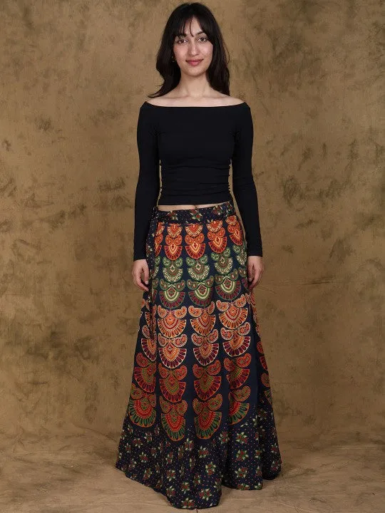 Printed Pure Cotton A-line Maxi Skirts