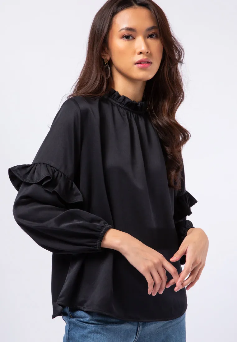 Puff Sleeve Frill Blouse
