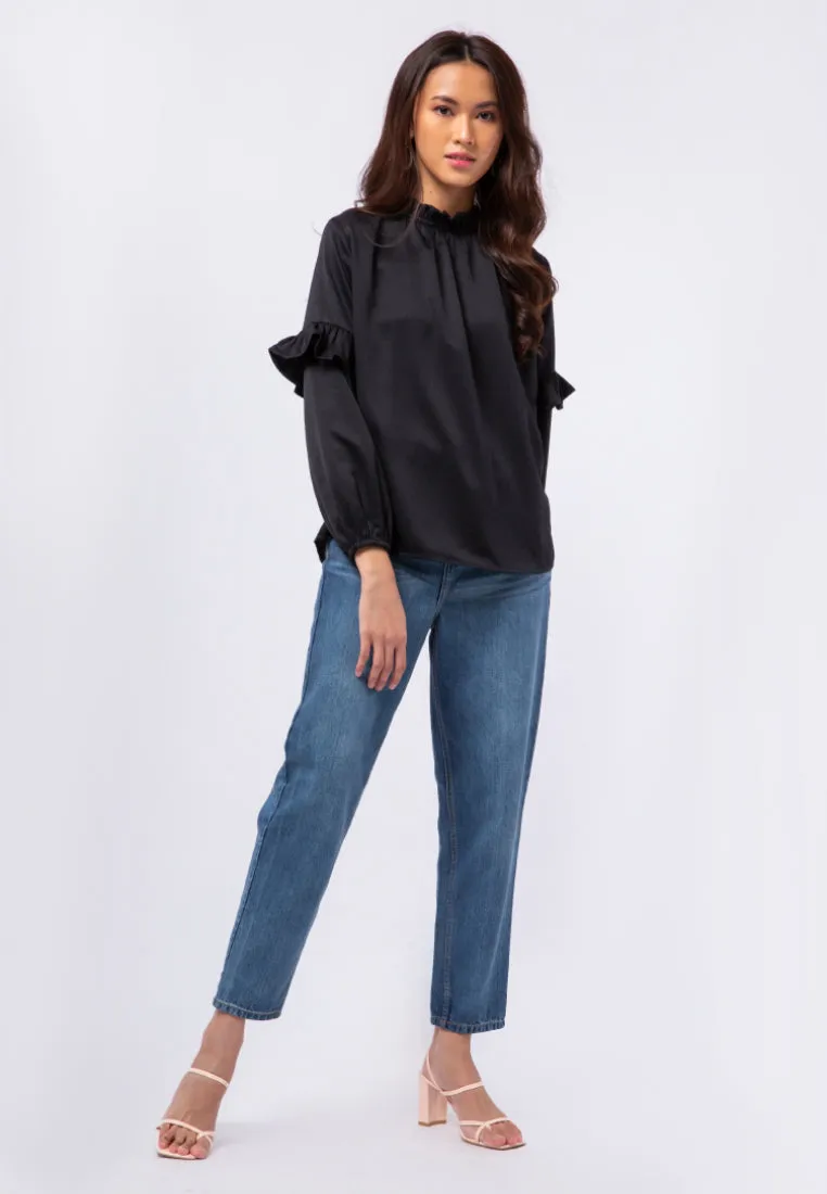 Puff Sleeve Frill Blouse