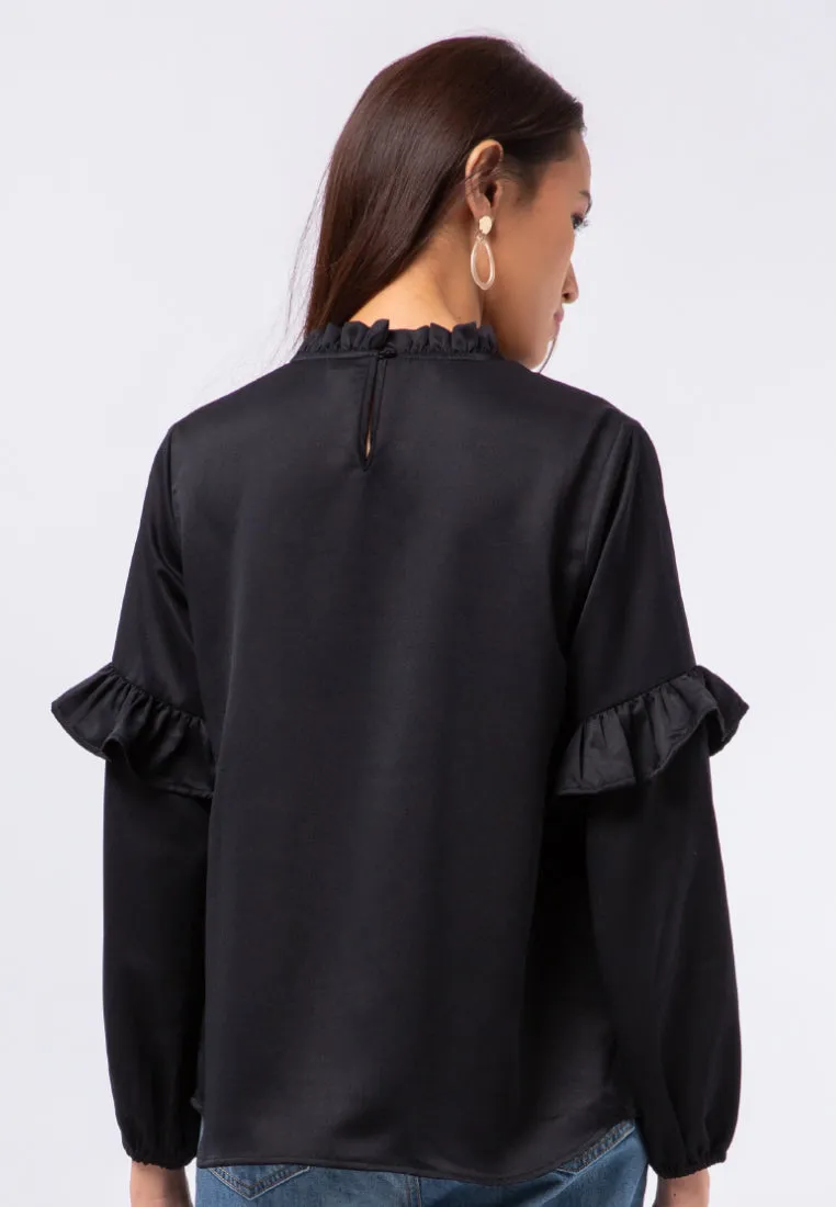Puff Sleeve Frill Blouse