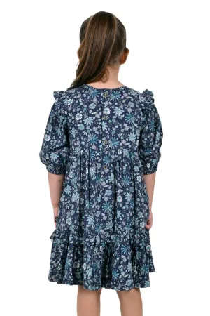 Pure Western Girls Rosie Short Sleeve Dress - Navy/Multi