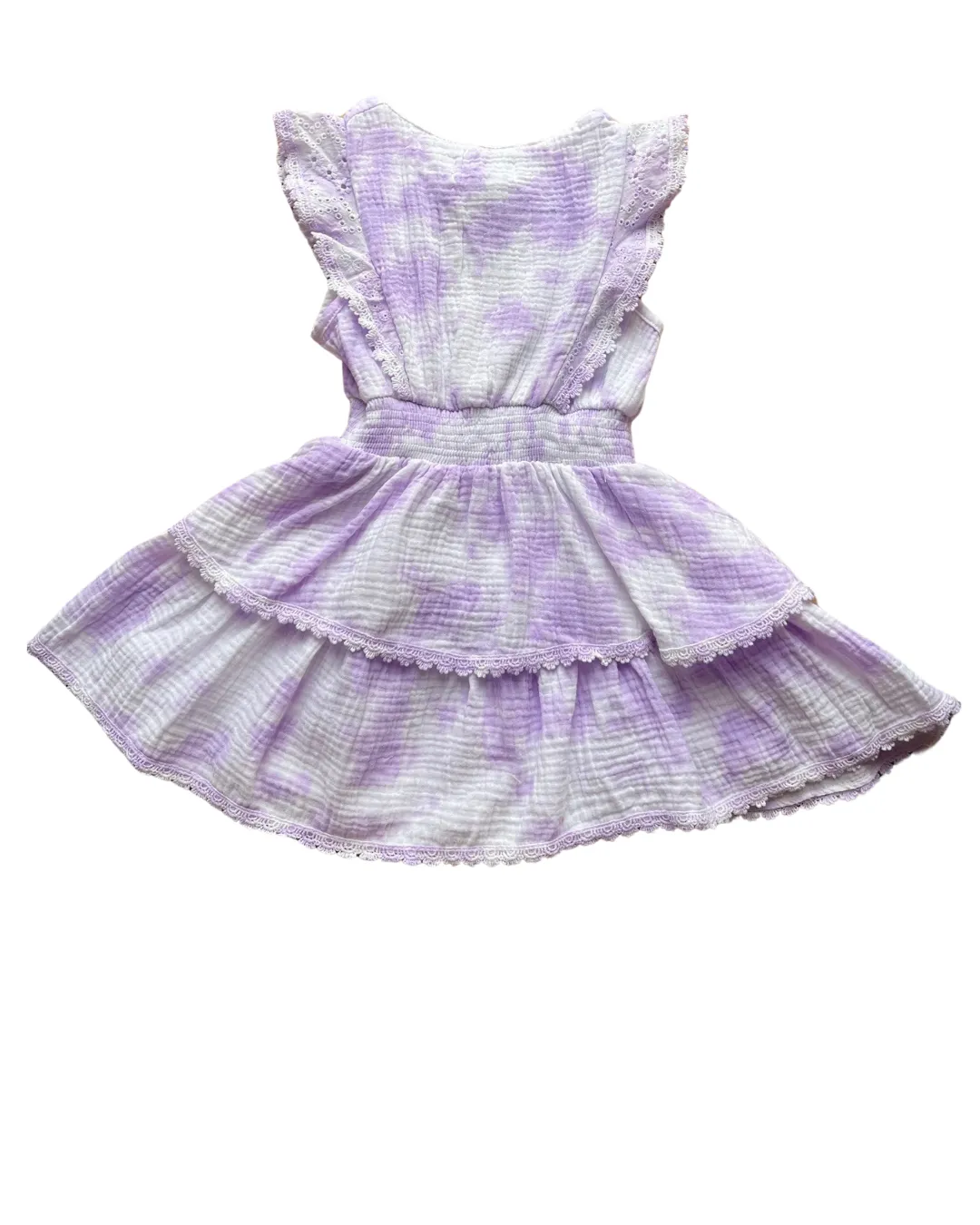 Purple Tie Dye Cheese Cloth Dress