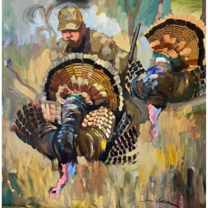 "A Double Deserves a Smoke"  Painting by Dirk Walker