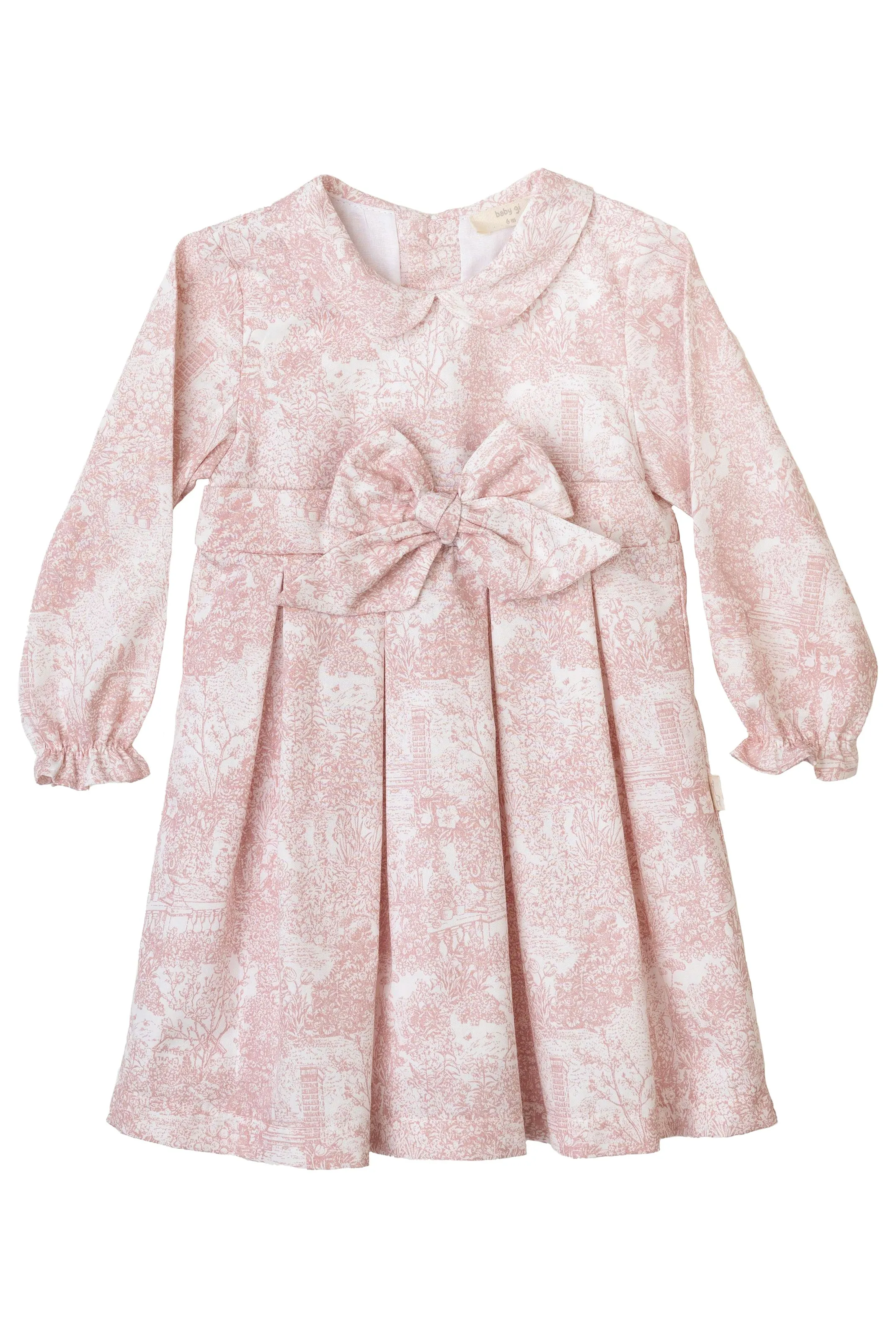 "Cassandra" Dusky Pink Toile Dress