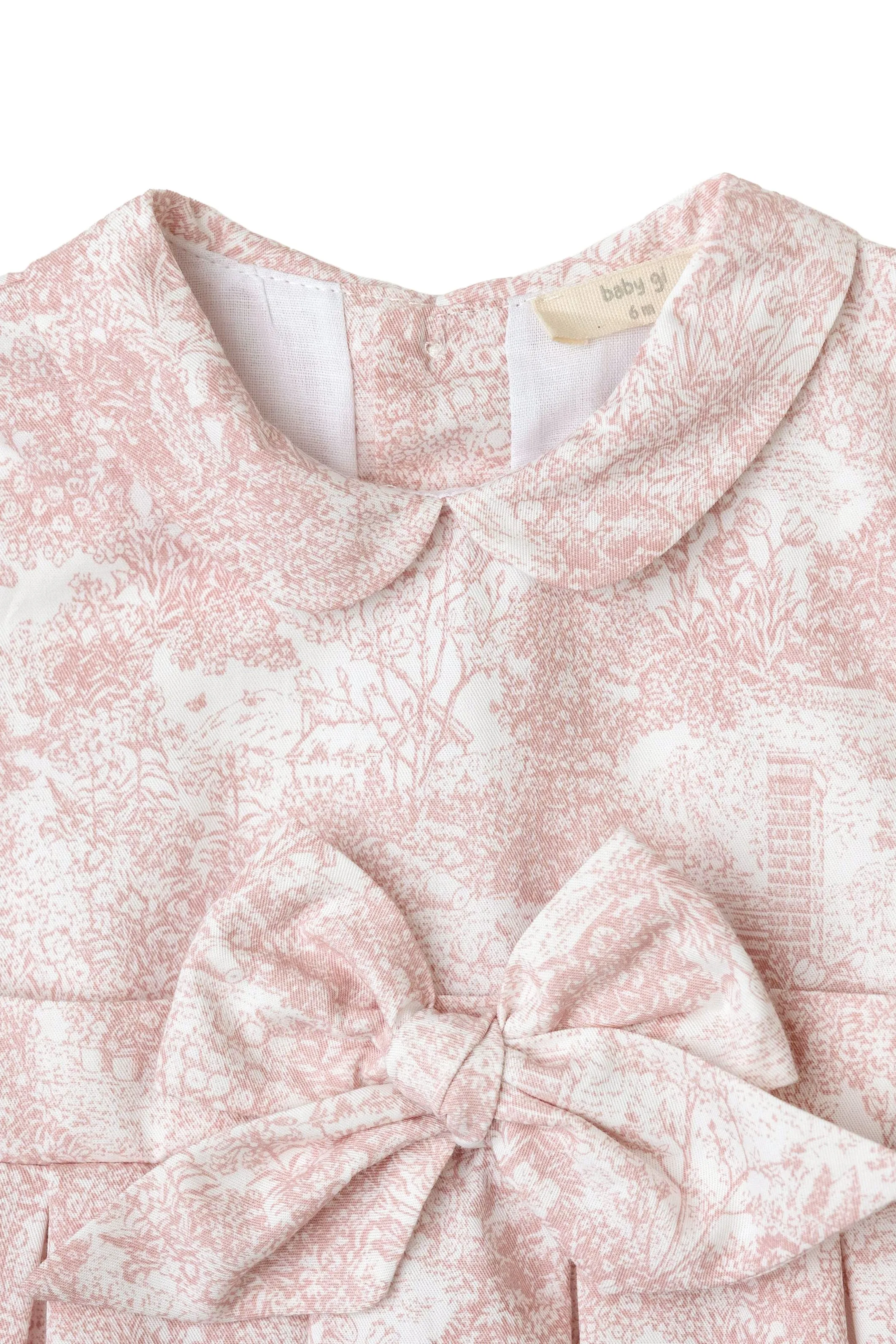 "Cassandra" Dusky Pink Toile Dress
