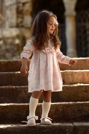 "Cassandra" Dusky Pink Toile Dress