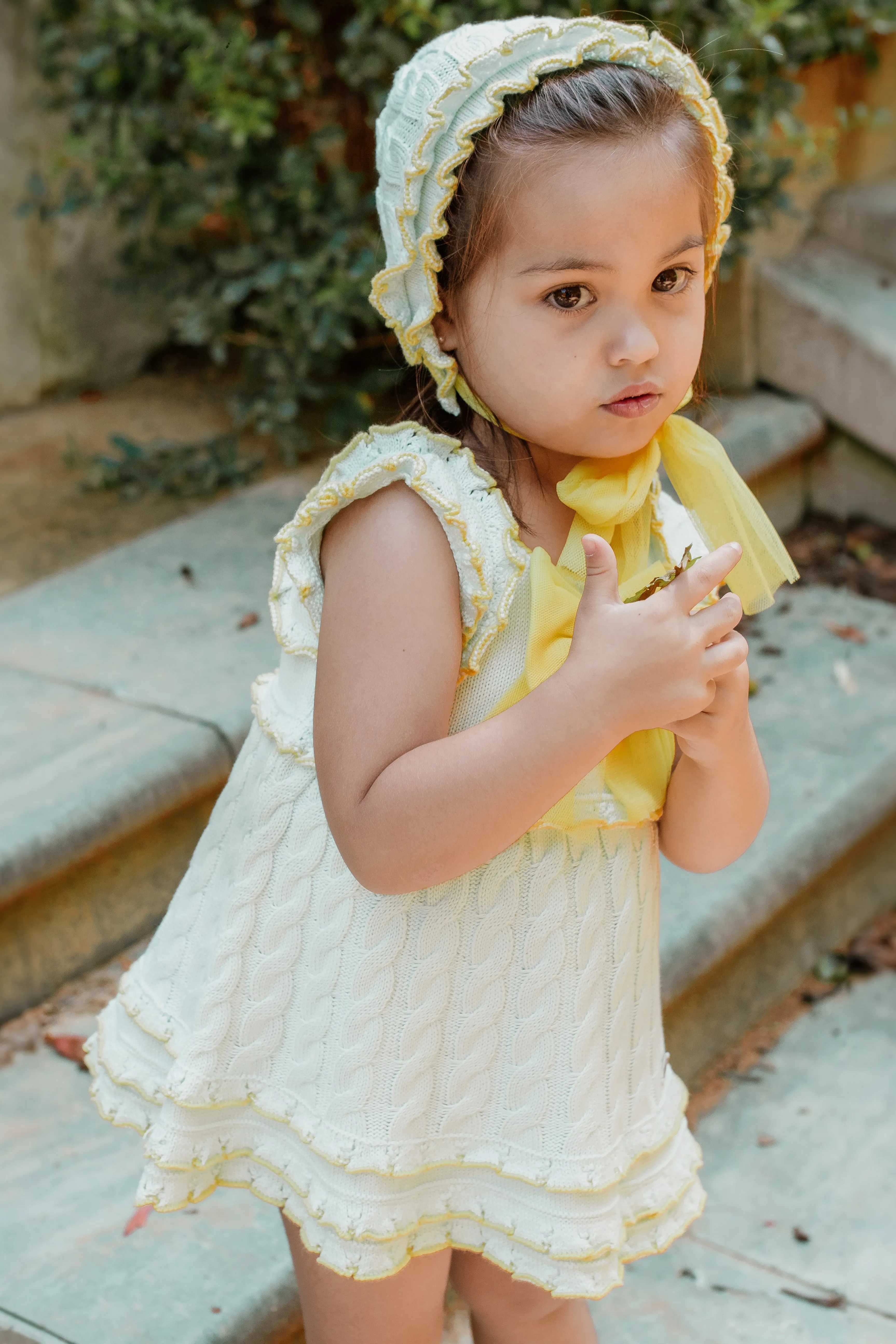 "Delilah" Mint & Lemon Knit Dress