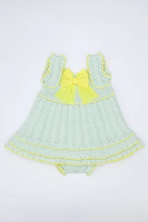 "Delilah" Mint & Lemon Knit Dress