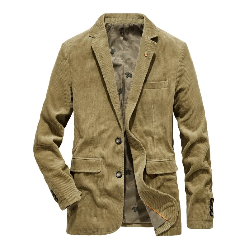 Retro Corduroy Men Casual Blazer
