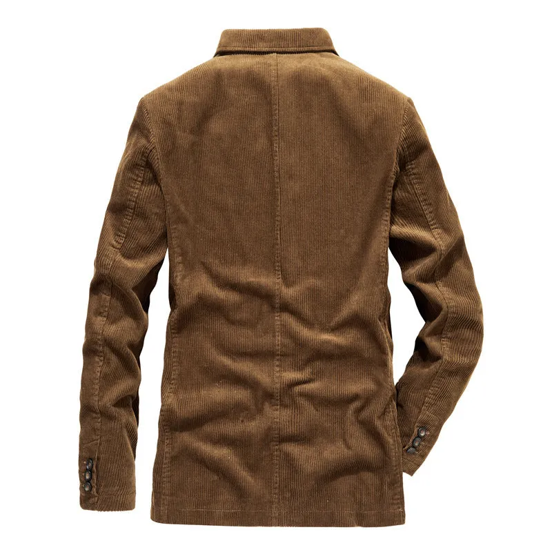 Retro Corduroy Men Casual Blazer