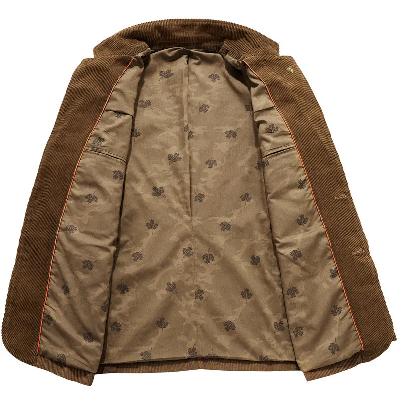 Retro Corduroy Men Casual Blazer